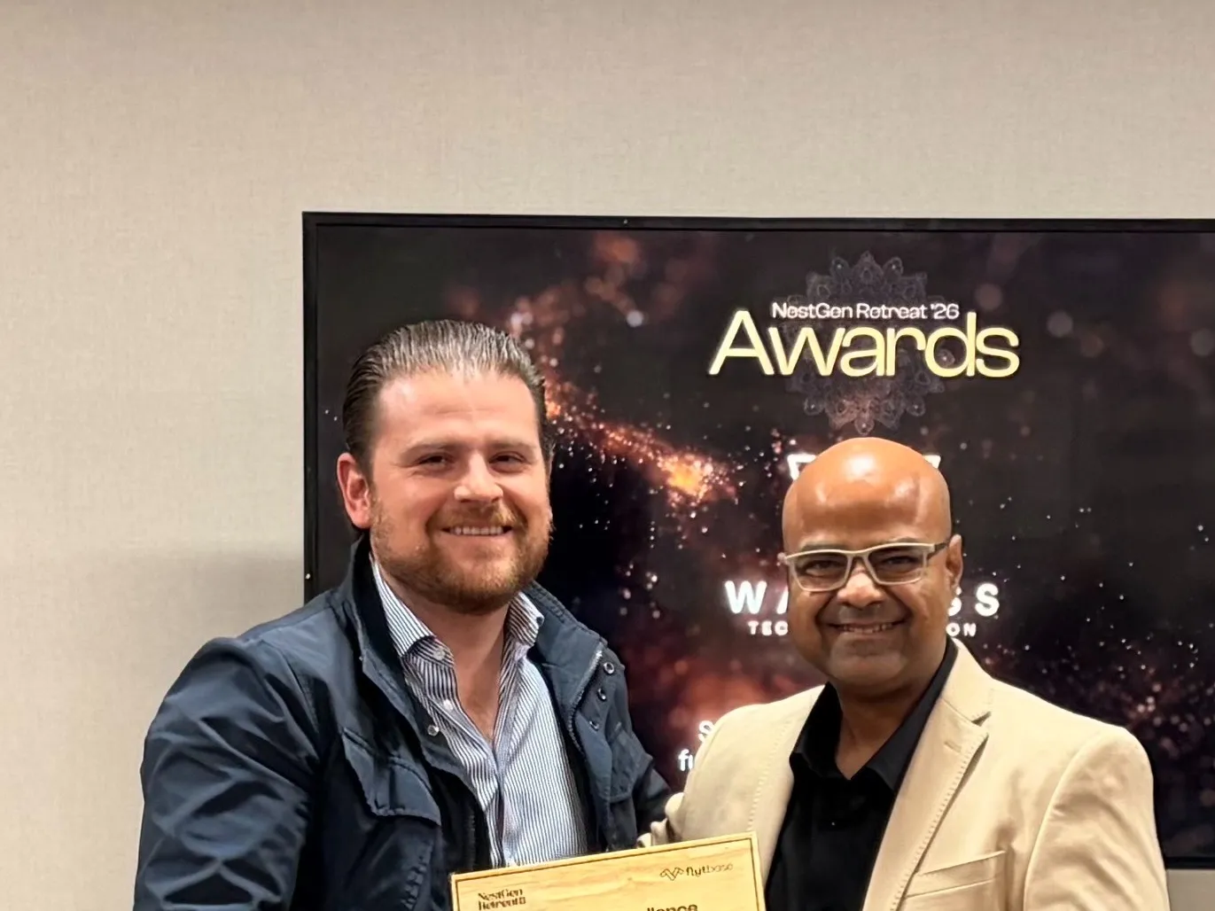 Rodrigo Mendoza of Walross receiving the Business Excellence award