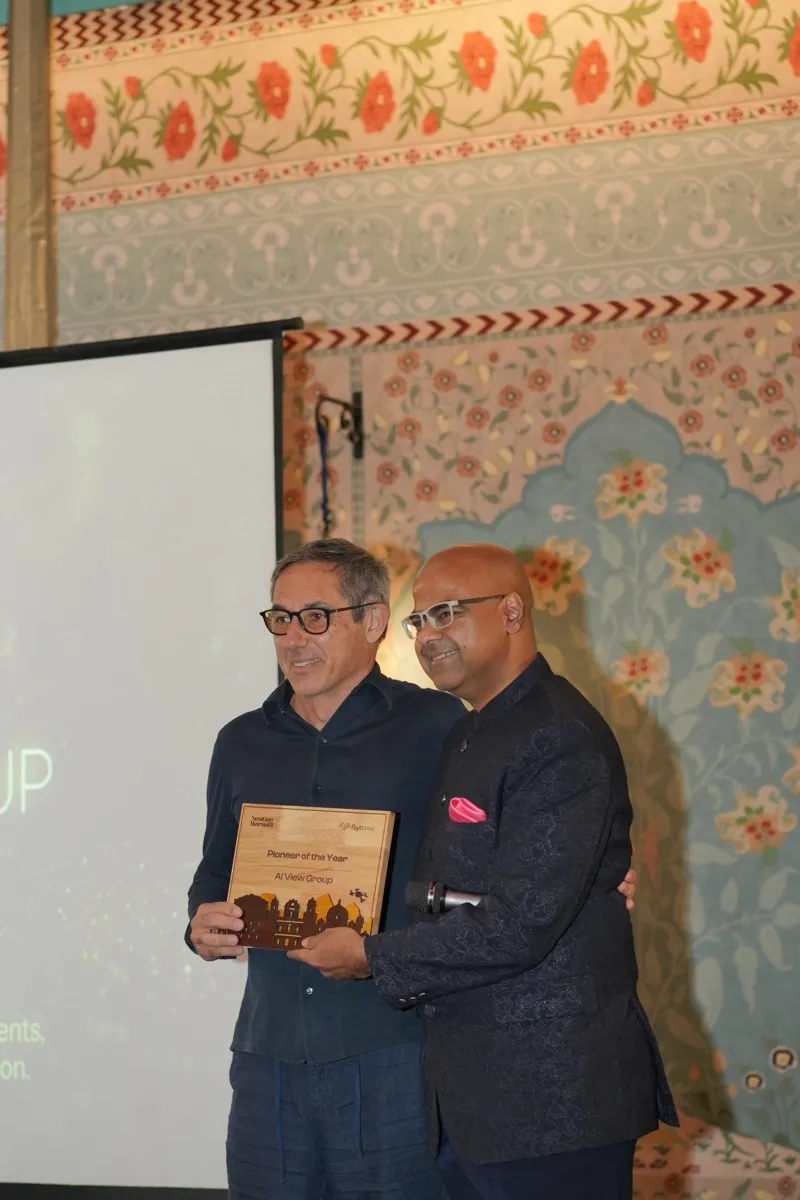The AI View Group award handed over on stage