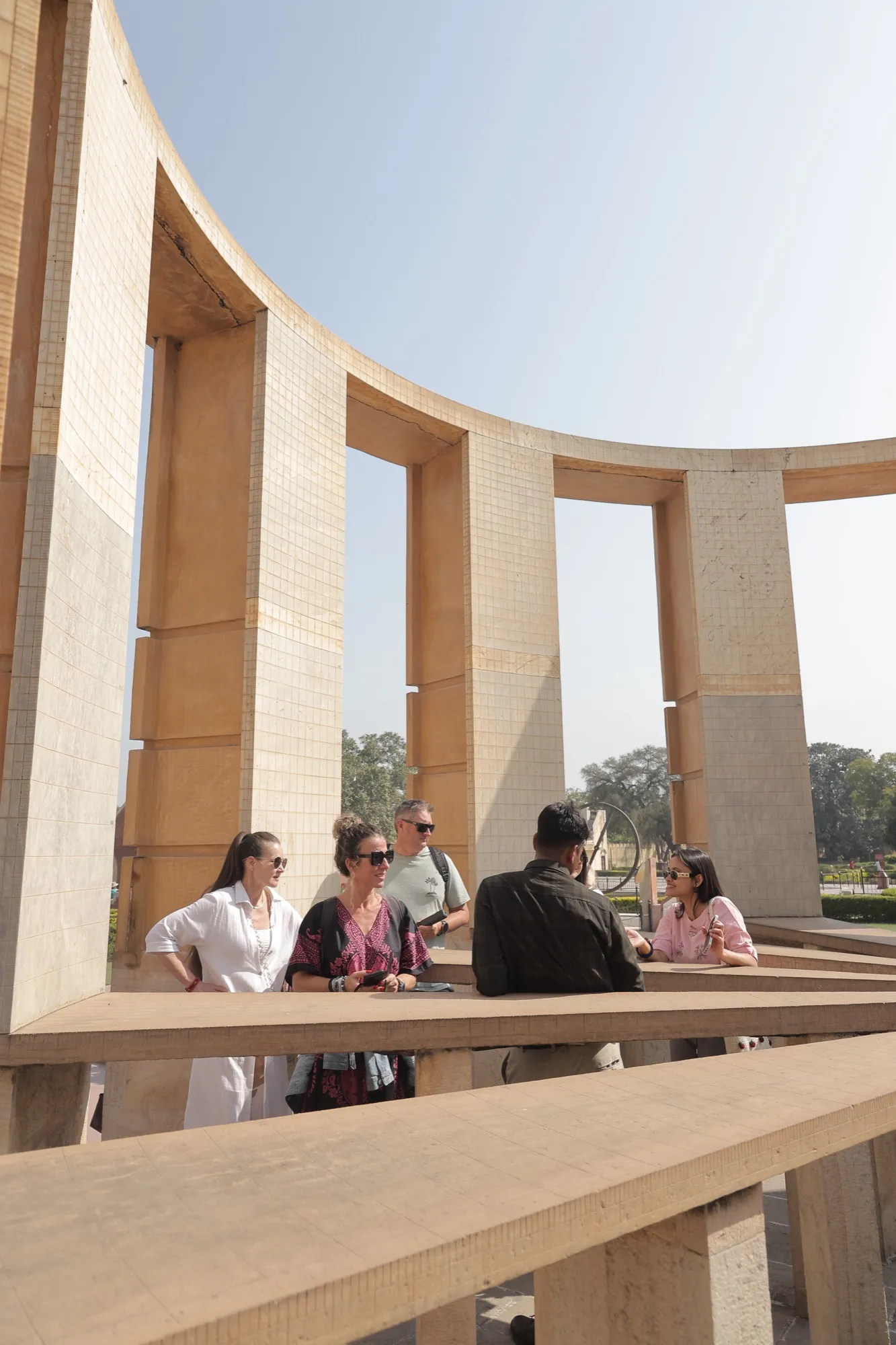 Guests among the giant stone instruments of Jantar Mantar